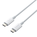 エレコム USB2．0ケーブル(C-C、USB PD対応、耐久仕様) 1．0m シルバー MPA-CCPS10PNSV