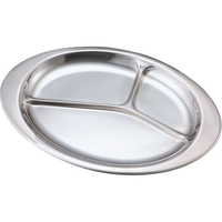 イケダ エコクリーン 18-8小判型 ランチ皿 12インチ FCM8078-004626012