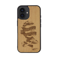 Man & Wood iPhone 16用MagSafe対応天然木ケース エッシャーの幻影 I27063I16
