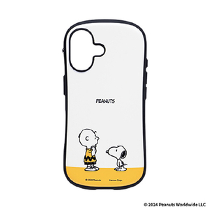 Hamee iPhone 16用ハイブリッドケース iFace First Class スヌーピー&チャーリー・ブラウン/イエロー 41-980637-イメージ1