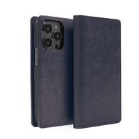 ABBI SIGNATURE iPhone 14 Pro用MARGOTイタリアンレザーダイアリーケース ネイビー ABS24063I14PNV