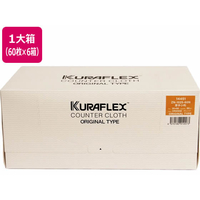 オザックス カウンタークロス 小判 ボックスタイプ 厚手 オレンジ 60枚 6箱 FCD539M-ZN-1025-60N