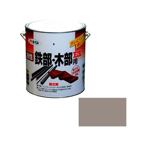 アサヒペン 油性鉄部木部用EX 3L ライトグレー FC649NV-イメージ1