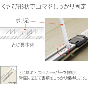 プラス フラットファイル 樹脂とじ具A4-S アイボリー 3冊 FCF472T-NO.023NP/78-373-イメージ7