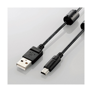 エレコム カメラ接続用USBケーブル(mini-Bタイプ) 0.5m ブラック DGW-MF05BK エレコム カメラ接続用USBケーブル(mini-Bタイプ) 0.5m ブラック DGW-MF05BK