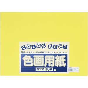大王製紙 再生色画用紙 4ツ切 10枚 ひよこ FC276YN-イメージ1
