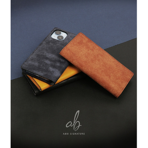 ABBI SIGNATURE iPhone 14 Pro用MARGOTイタリアンレザーダイアリーケース ブラウン ABS24064I14PBR-イメージ19