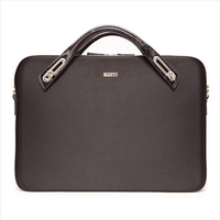 abbi NewYrok PCバッグ ミッシェル サテンブリーフケース  M(15．4インチ) ブラック B6307BK