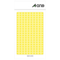 エーワン カラーラベル 黄 丸型 5mmφ 9シート入り 7064