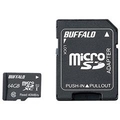 BUFFALO 高速microSDXC UHI-I メモリーカード(Class 10・64GB) 防水仕様 RMSD-064GU1SA