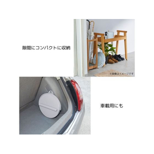 伊勢藤 おりたためるバケツ8L フタ付き グレー FC999TH-I-642-イメージ7