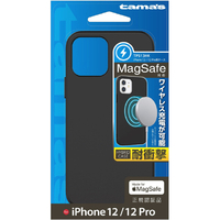 多摩電子工業 iPhone 12/12 Pro用ハイブリッドケース ブラック TPS13HK