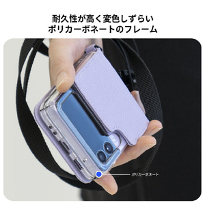 araree Galaxy Z Flip3 5G用ショルダーストラップ付CANVAS DIARY PINK AR22065GZFP3PK-イメージ11