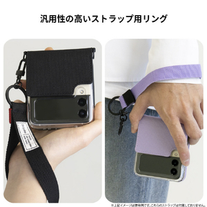 araree Galaxy Z Flip3 5G用ショルダーストラップ付CANVAS DIARY PINK AR22065GZFP3PK-イメージ12