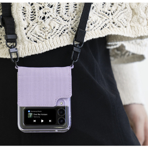araree Galaxy Z Flip3 5G用ショルダーストラップ付CANVAS DIARY PINK AR22065GZFP3PK-イメージ6