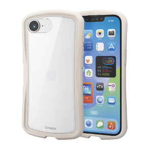 エレコム iPhone 17e/16e用 Grippy ハイブリッドケース フレームカラー メタルステッカー付 ローズピンク PM-A26SGRPFCRO-イメージ2
