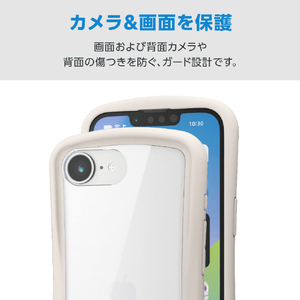 エレコム iPhone 17e/16e用 Grippy ハイブリッドケース フレームカラー メタルステッカー付 ローズピンク PM-A26SGRPFCRO-イメージ5
