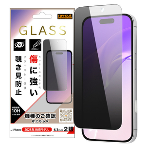 レイ・アウト iPhone 17用ガラスフィルム 傷に強い 硬度10H 覗き見防止 RT-P52F/PG-イメージ1