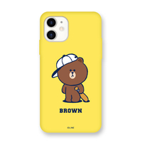 LINE FRIENDS iPhone 12/12 Pro用Brown's Sports Club カラーソフトケース[公式ライセンス品] BROWN KCE-CSB067
