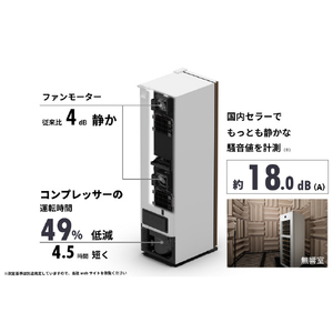 さくら製作所 【右開き】ワインセラー(50本収納) GX50DM525-RH-W-イメージ12