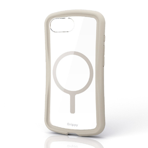 エレコム iPhone 17e/16e用 Grippy ハイブリッドケース フレームカラー MAGKEEP ベージュ PM-A26SGRPFMBE-イメージ1