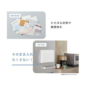 キングジム 冷蔵庫ピタッとファイル 郵便整理タイプ 白 FC391SM-2951-W-イメージ3