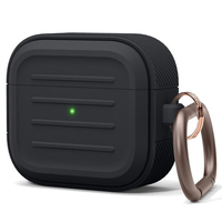 elago AirPods 3用シリコンケース ブラック EL_AP3CSTPAO_BK
