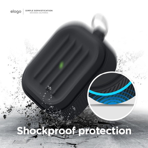 elago AirPods 3用シリコンケース ブラック EL_AP3CSTPAO_BK-イメージ3