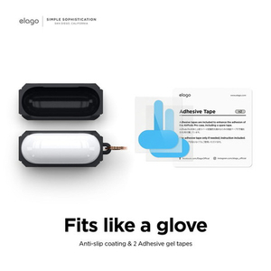 elago AirPods 3用シリコンケース ブラック EL_AP3CSTPAO_BK-イメージ6
