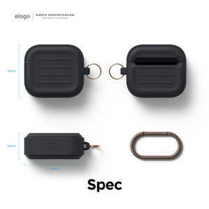 elago AirPods 3用シリコンケース ブラック EL_AP3CSTPAO_BK-イメージ7