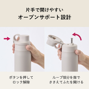 タイガー 真空断熱ボトル(0.75L) グレイッシュパープル MTS-W075VG-イメージ5