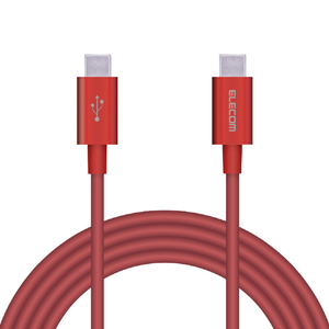エレコム USB2．0ケーブル(C-C、USB PD対応、耐久仕様) 2．0m レッド MPA-CCPS20PNRD-イメージ2