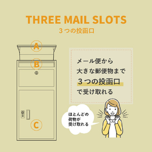 SKジャパン 多機能宅配ボックス SKJ-TB95P-BK-イメージ4