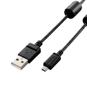 エレコム カメラ接続用USBケーブル(平型mini8pinタイプ) 1．5m ブラック DGW-F8UF15BK-イメージ2