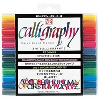 呉竹 ZIG カリグラフィーII 12色セット TC-310012V