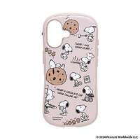 Hamee iPhone 16用ハイブリッドケース iFace First Class スヌーピー/チョコチップクッキー 41-980675