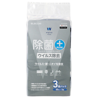 エレコム 除菌・ウイルス除去ウェットクリーニングティッシュ(50枚入×3個) WC-VR150H3