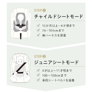 シンセーインターナショナル BBチャイルド&ジュニアシート ISOFIX(15ヶ月～・身長76～150cm) ココ・グレージュ BBﾁﾔｲﾙﾄﾞｼ-ﾄISOBE-イメージ11