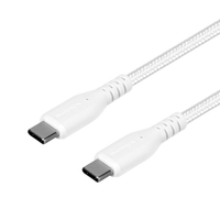 オウルテック C to Cケーブル やわらか超タフ(1m) ホワイト OWL-CBA4CC10-WH