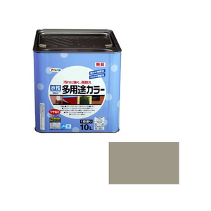 アサヒペン 水性多用途カラー 10L ライトグレー FC638PM-イメージ1