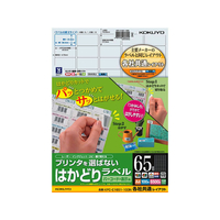 コクヨ プリンタを選ばないはかどりラベル各社共通65面100枚 F892202-KPC-E1651-100