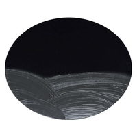 江部松商事 EBM/漆黒刷毛目 黒 丸トレー 黒漆波 300×12mm FC931LB-1026020