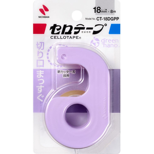 ニチバン セロテープ 小巻カッター付き グリーンナノ配合 パウダーパープル FCG939Y-CT-18DGPP-イメージ2