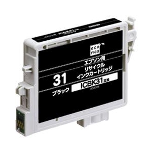 エコリカ リサイクルインクカートリッジ(エプソンICBK31互換) ブラック ECI-E31B-イメージ1
