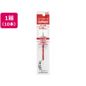三菱鉛筆 ジェットストリーム単色0.38mm替芯 赤10本 1箱(10本) F893635-SXR-38.15-イメージ1