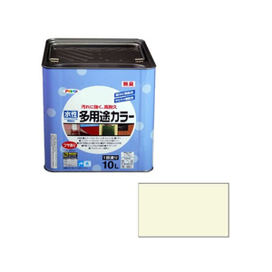アサヒペン 水性多用途カラー 10L ミルキーホワイト FC639PM-イメージ1