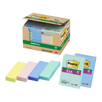 3M ポストイット ふせん 再生紙 75mm×25mm パステル4色 24冊 FCF979T-5001-K-SP17