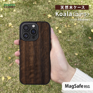 Man & Wood iPhone 16 Pro用MagSafe対応天然木ケース Koala I27068I16PR-イメージ2