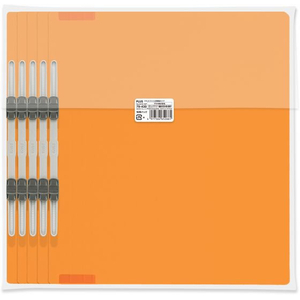 プラス フラットファイル 樹脂とじ具 A4-S オレンジ 10冊 FCF476T-NO.021S/79-430-イメージ2