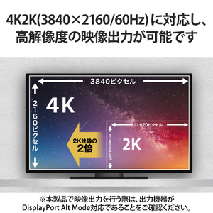 エレコム USB Type-C用HDMI映像変換アダプター ブラック AD-CHDMIQDBK-イメージ3